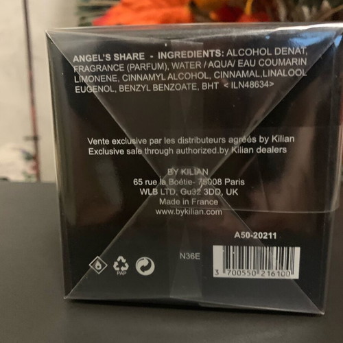 Angels Share by Kilian 50 ml EDP new authentic perfume