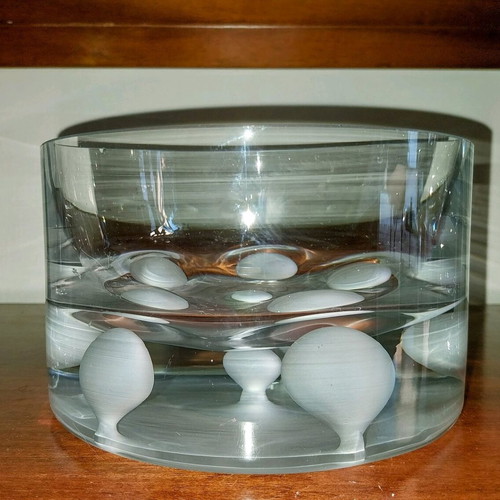 Bohemian crystals set of 3 like new by Zoulovits, bottle, candlestick and bowl