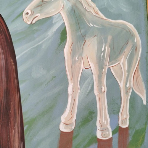 Painting "Perimenontas Ton Prigkipa" by Ch. Koiliaris like new