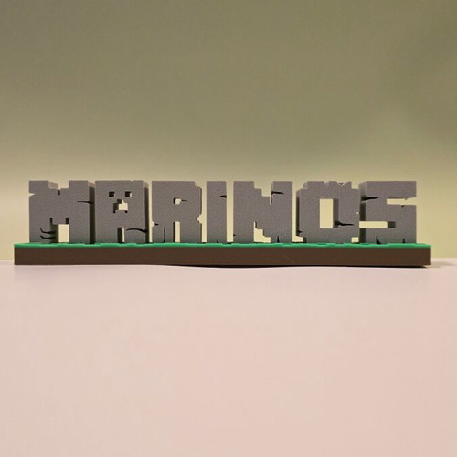 Personalized 3D Name in Minecraft Style