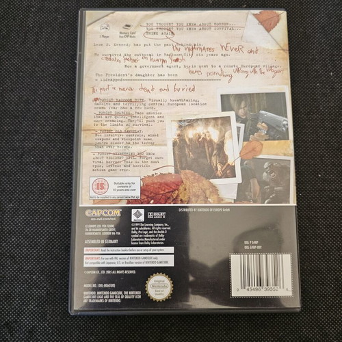 Resident Evil 4 Nintendo GameCube game used, 2 discs with manuals