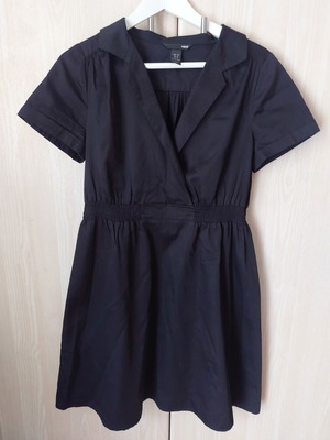 H&M cotton dress like new, black, size L