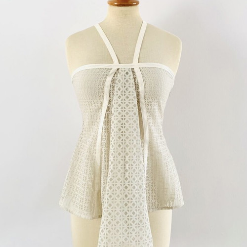 Asymmetric Ecru Top Ioanna Kourbela new, size S