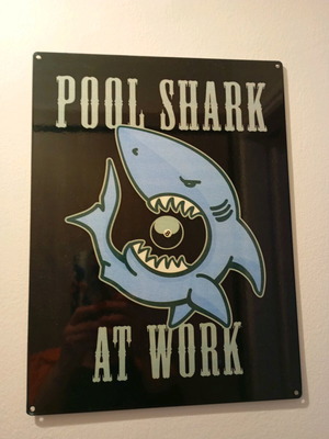 Metal decorative sign used