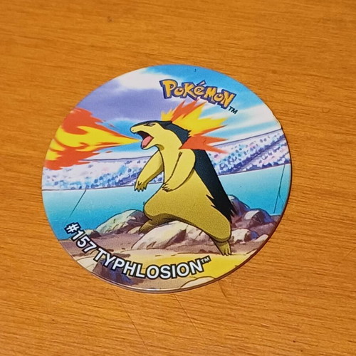 Pokemon Tazos League #157 Typhlosion collectible, like new