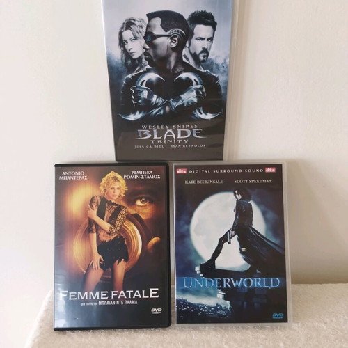 DVD movies action and adventure like new with Greek subtitles, 3 pcs