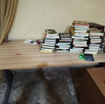 Desk 180x80x75 like new, wood and metal