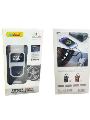 Andowl Portable Air Pump 12000mAh with Power Bank Q-CQ623 new