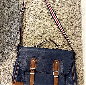 Τσάντα λαπτοπ Aldo - navy blue shoulder messenger bag laptop case