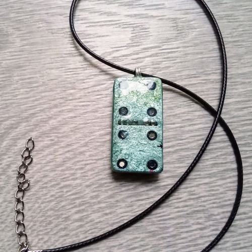 Handmade double-sided necklace new, blue and turquoise