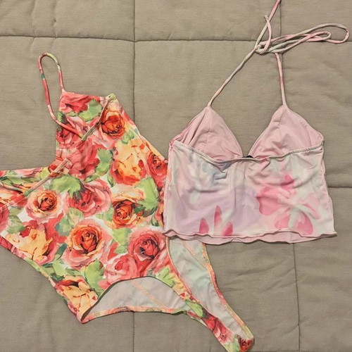 Bershka blouses like new, size M, pink and multicolor