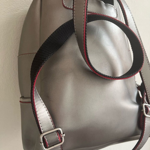 Pierro leather bag used, gray backpack