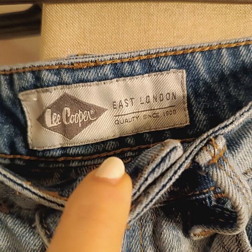 Lee Cooper two-tone denim pants like new, mom fit, size XXS