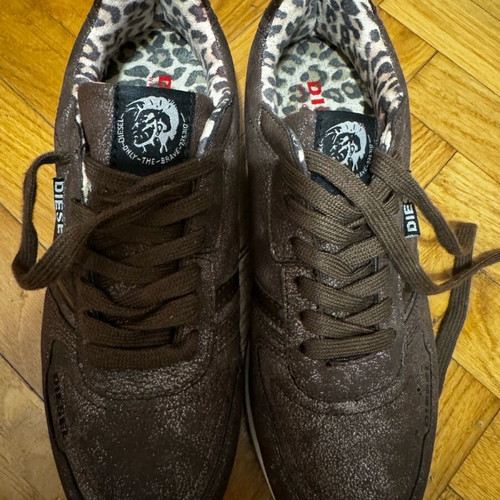 Diesel sneakers brown, worn once, size 40