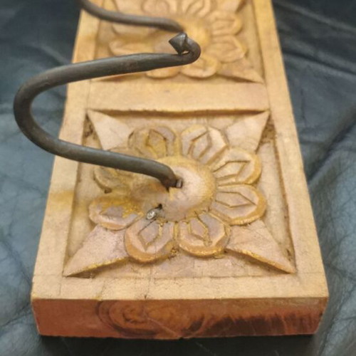 Handmade carved wooden wall hanger new from India