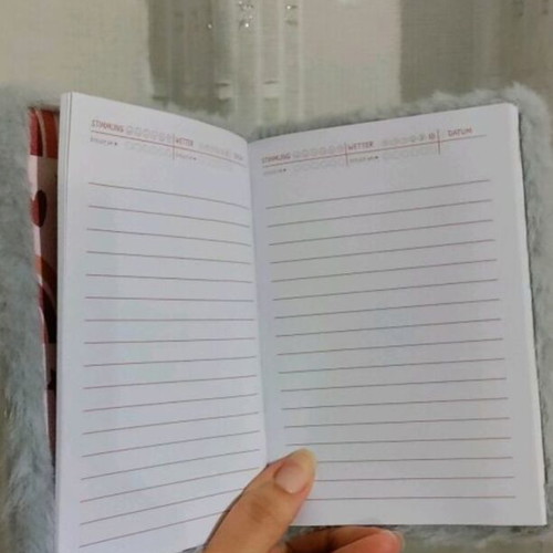 Furry notebook with sequins new