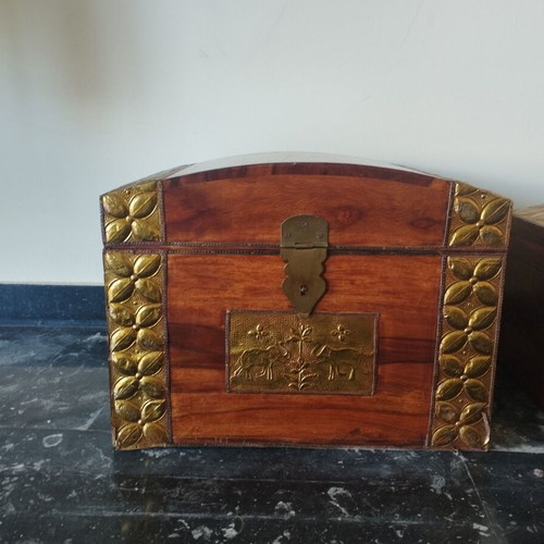 Set of 3 Wooden Decorative Vintage Ethnic Style Chests like new