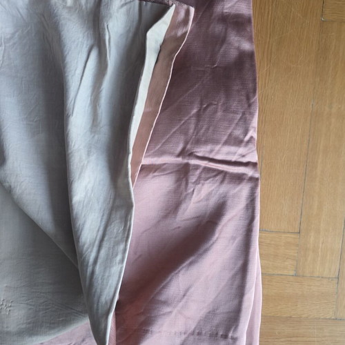 Bed Cover Satin Fabric 2 Pieces Used, Cotton Lined