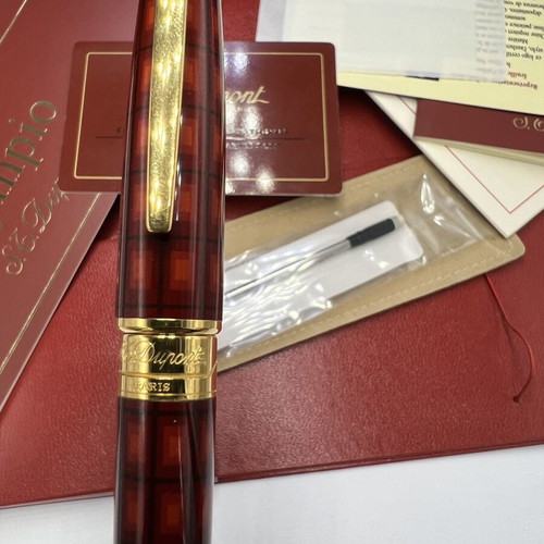 S.T. Dupont Vertigo Ballpoint Pen Olympio Series new with leather pouch
