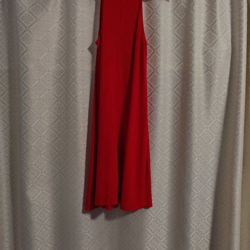 Short red halter dress alpha line Bershka like new