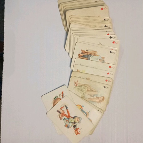 Retro erotic playing cards like new, set of two decks