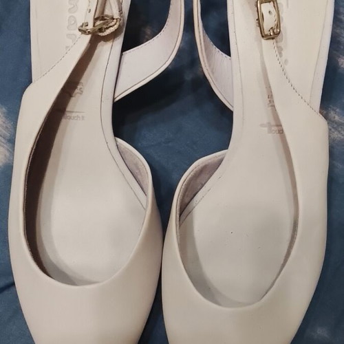 Tamaris beige slingback shoes size 39