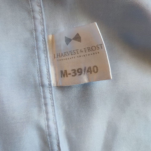 J. Harvest & Frost Premium Light Blue Men's Shirt M 39/40 like new, 100% cotton