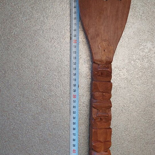 Decorative wooden fork carved 55cm