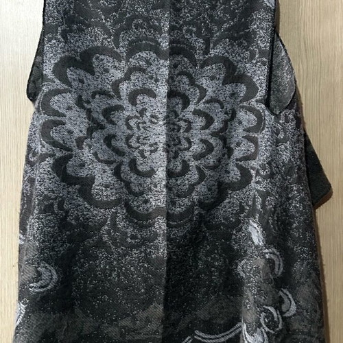 Boho cardigan oversized fit size large like new, black and gray
