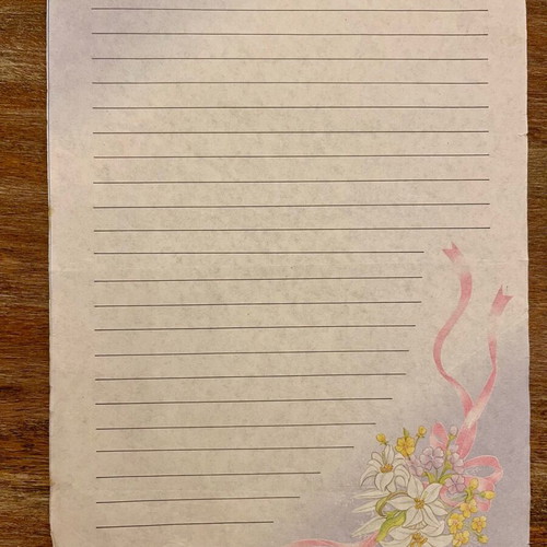 Vintage letter papers used, pack of 2