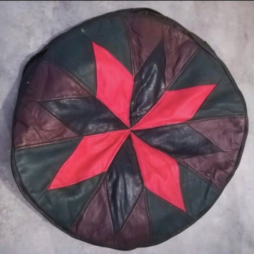 Leather pouf new without filling