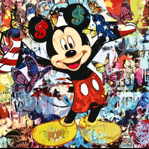 Mickey Mouse Giclee print on 100% cotton canvas new