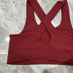 Burgundy fitness set with shaping leggings and lifting top