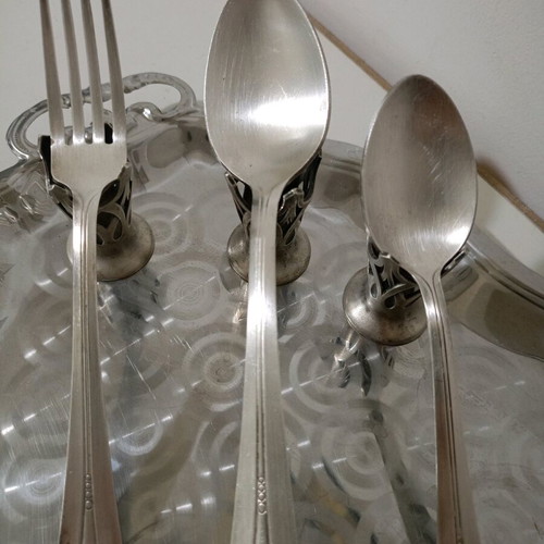 Silver-plated Cutlery Set 27 Pieces E.P.N.S USA Vintage Unused