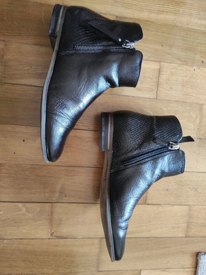 Ecco leather ankle boots used, brown, size 39
