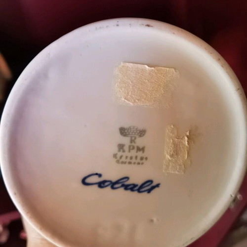 Porcelain vase KPM cobalt new