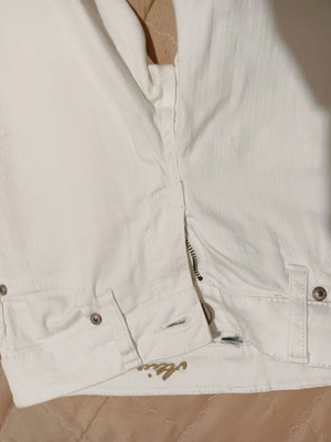 Mango pants used, white, small ankle length