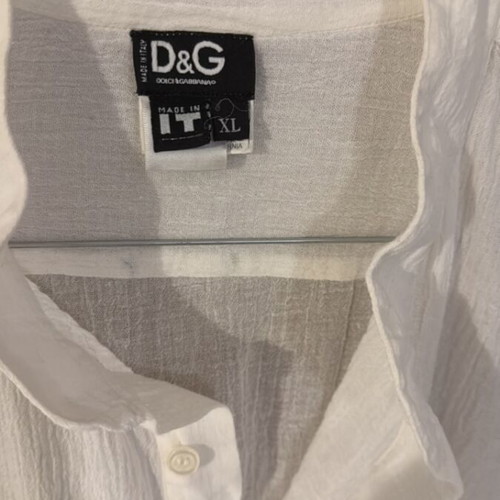 Dolce & Gabbana white shirt used, thin fabric, size XL