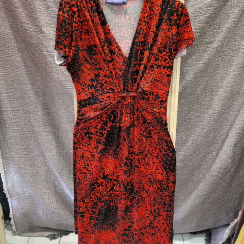 Summer dress koketeziko used, medium size, jersey fabric, black and red