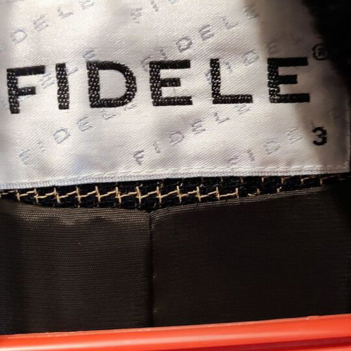 FIDELE jacket with fur like new, black and brown