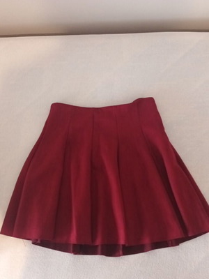 Mini skater skirt, burgundy