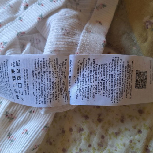 Name It Baby Floral White Cotton Leggings like new