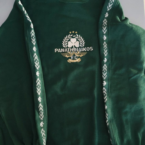 Panathinaikos Vintage Retro Sweatshirt Size L used with Embroidered Logo