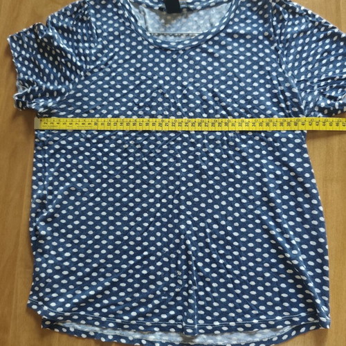 H&M Polka Dot T-shirt XS used, blue