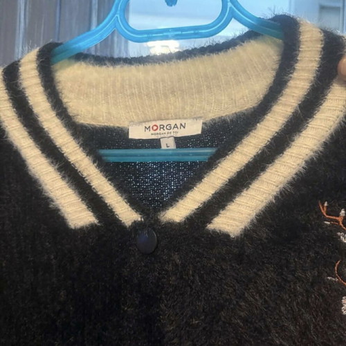 Morgan de Toi cardigan L like new, very warm with embroidery