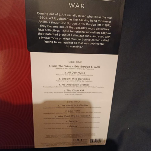 Now Playing War vinyl LP sealed, transparent red, funk disco