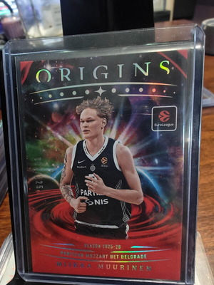 2025-26 Panini Origins EuroLeague Basketball Red Parallel Card #27 Miikka Muurinen
