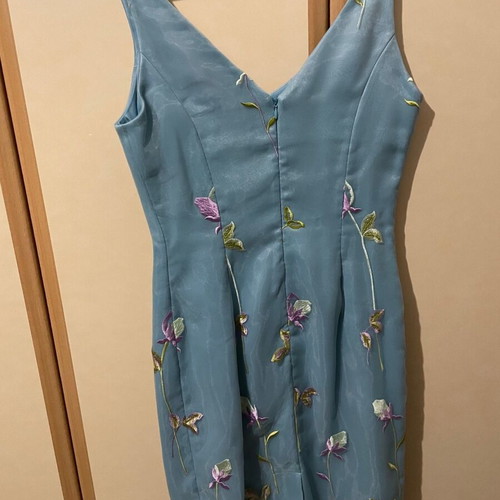 Constantini Embroidered Women's Dress New Size 44 Turquoise