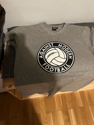Against Modern Football t-shirt like new, grey, size M