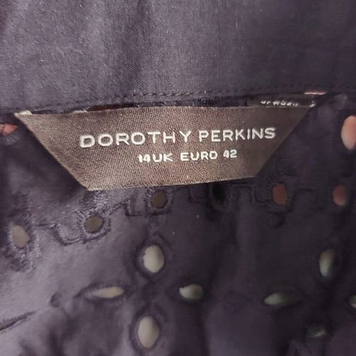 Dorothy Perkins cotton shirt with lace details, black, XL